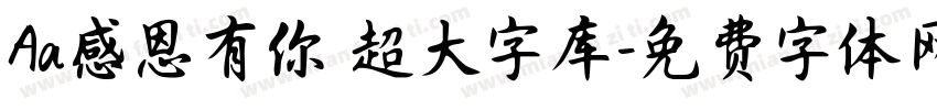 Aa感恩有你 超大字库字体转换